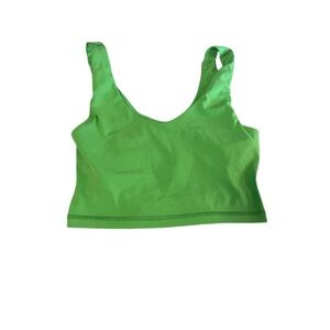 Office by Aerie Green sports bra Crop Top open back